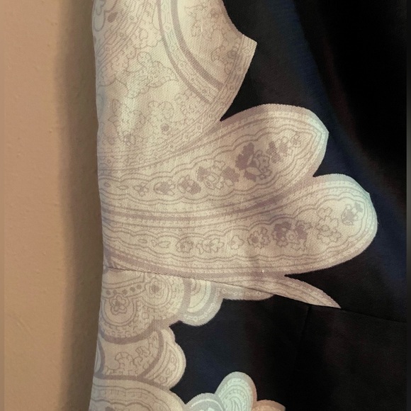 Banana Republic Paisley Print Navy Blue Dress size 0 - Picture 2 of 9